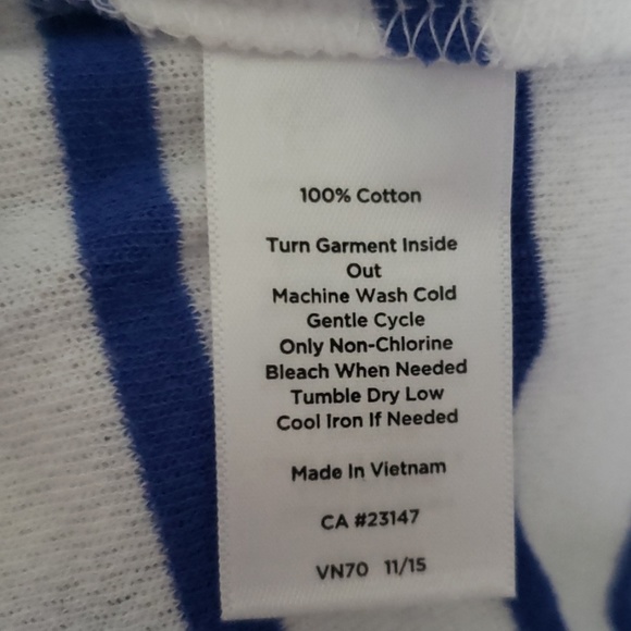 TALBOTS STRIPED BLUE&WHITE SWEATER - Picture 9 of 9